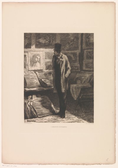 Verzamelaar van prenten door Charles F. Pinet