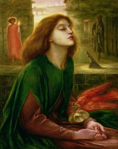 Kopie van Beata Beatrix door Dante Gabriel Rossetti, ca. 1900-10 door Charles Fairfax Murray