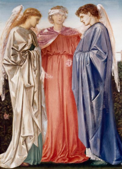 "Geloof, hoop en liefdadigheid" Schilderij van Charles Fairfax Murray (1849-1919) (prerafaëliet) Privécollectie door Charles Fairfax Murray