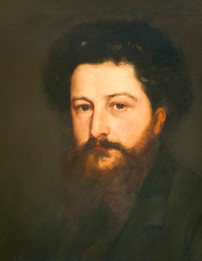Portret van William Morris in zijn dertiger jaren door Charles Fairfax Murray