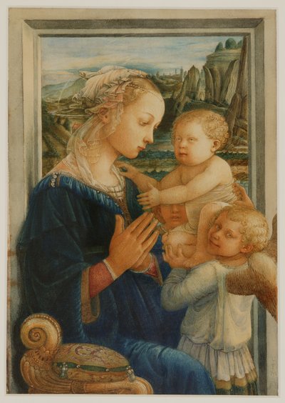 De Madonna en Kind, naar Lippi, ca. 1876-80 door Charles Fairfax Murray