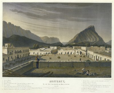 Monterey, gezien vanaf een dak in het hoofdplein, [naar het westen] oktober door Charles Fendrich