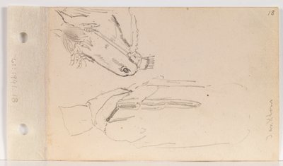 Studie van een Yankton Indiaan en een paard door Charles Ferdinand Wimar