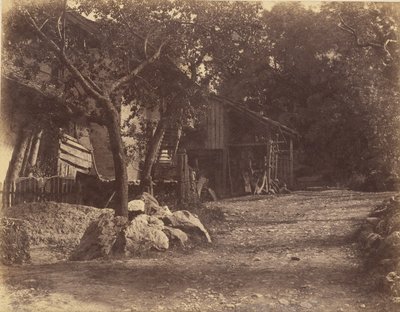 [Landschap met schuren]. door Charles Fortunat Paul Casimir Perier