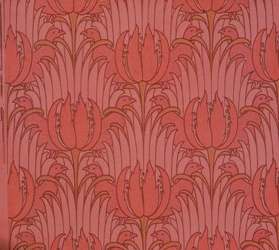 Behang ontworpen door Voysey, Victoriaans door Charles Francis Annesley Voysey