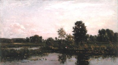 Een bocht in de rivier Oise door Charles Francois Daubigny