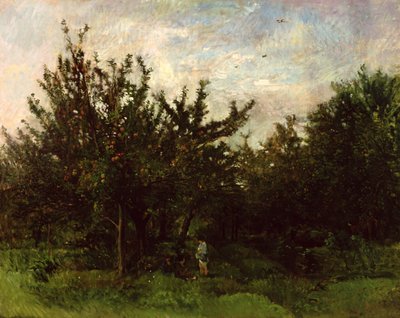 Een Appelboomgaard door Charles Francois Daubigny
