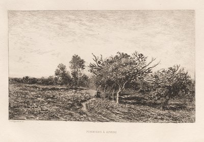 Appelbomen in Auvers, 1877 door Charles Francois Daubigny
