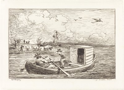 Het woord van Cambronne door Charles Francois Daubigny