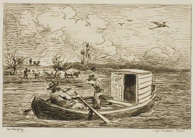 Het woord van Cambronne door Charles Francois Daubigny
