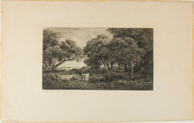 Vee bij een Poel door Charles Francois Daubigny