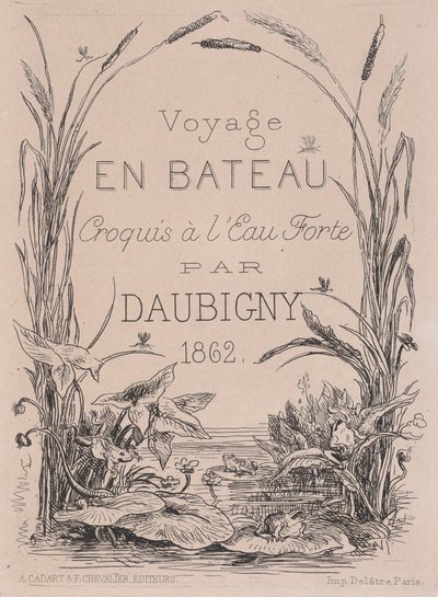 Frontispice, Voyage en bateau, 1862 door Charles Francois Daubigny