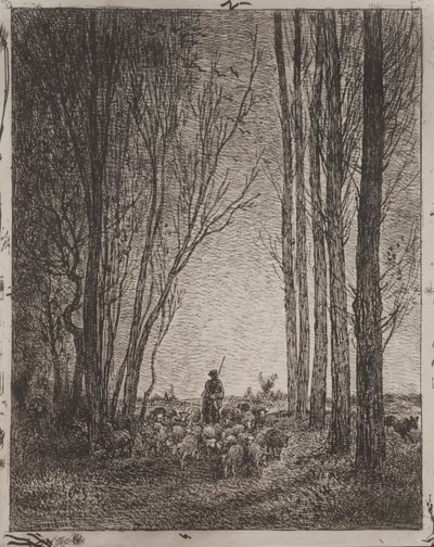 Verzamelen van de Kudde door Charles Francois Daubigny