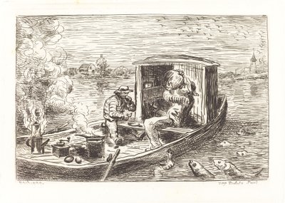Stroomafwaarts gaan (Avallant) door Charles Francois Daubigny