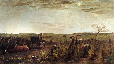 Oogst in Bourgondië door Charles Francois Daubigny