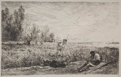 Hooien door Charles Francois Daubigny