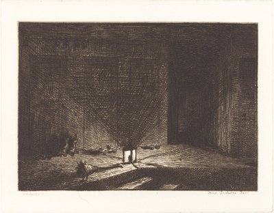 Interieur van een herberg door Charles Francois Daubigny