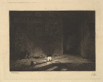 Interieur van een herberg, 1861-62 door Charles Francois Daubigny