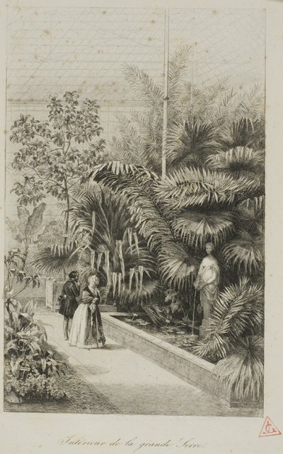 Interieur van de Grote Kas door Charles Francois Daubigny