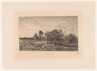 Landschap met appelbomen door Charles Francois Daubigny