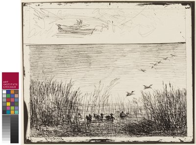 Moeras met Eenden, 1862 door Charles Francois Daubigny