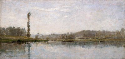 Ochtend aan de Oise, Auvers, 1837-1878 door Charles Francois Daubigny