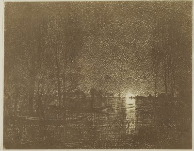 Nacht effect door Charles Francois Daubigny