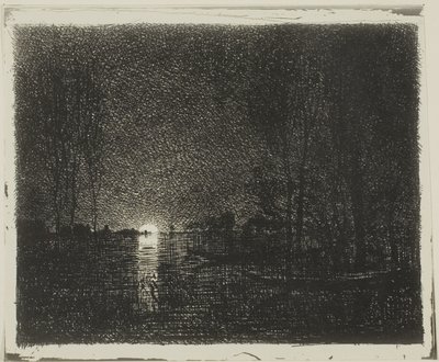 Nacht effect door Charles Francois Daubigny