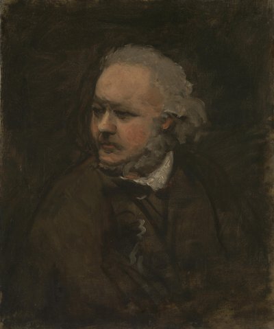 Portret van de schilder Honoré Daumier 1808-1879, ca. 1876 door Charles Francois Daubigny