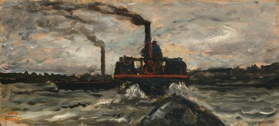 Rivierboot, ca. 1860 door Charles Francois Daubigny