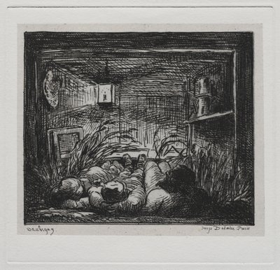 De Boottocht: Slapen aan Boord van de "Botin" (Nacht op de Boot) door Charles Francois Daubigny