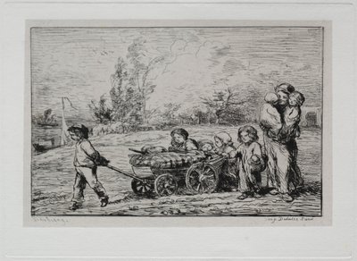 De boottocht: Verhuizen naar Le Botin De scheepsinrichting of verhuizen naar de boot, 1861 door Charles Francois Daubigny