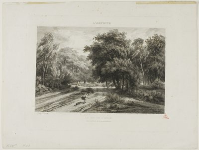 Het adelaarsnest in het bos van Fontainebleau door Charles Francois Daubigny