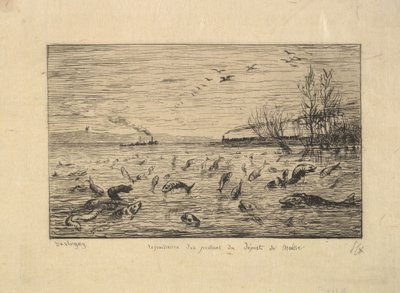 De Vissen Verheugen zich over het Vertrek van de Kajuitjongen door Charles Francois Daubigny