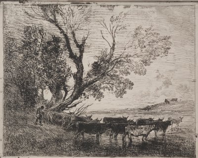 De Voorde, originele indruk 1862, gedrukt in 1921 door Charles Francois Daubigny