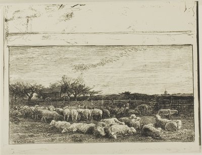 De grote schaapskooi door Charles Francois Daubigny