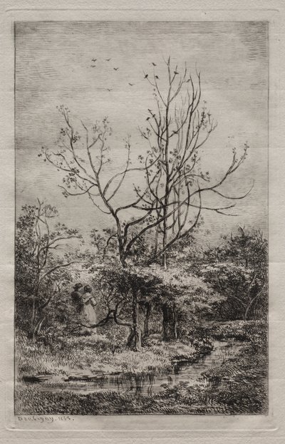 De Boomgaard door Charles Francois Daubigny