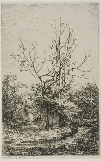 De boomgaard door Charles Francois Daubigny