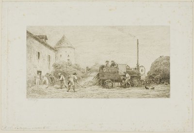 De Maai Machine door Charles Francois Daubigny