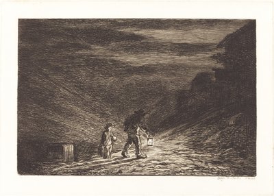 De Zoektocht naar een Herberg door Charles Francois Daubigny