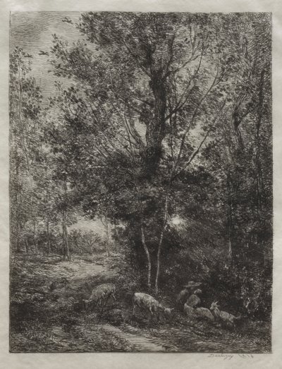 De Herder en de Herderin door Charles Francois Daubigny