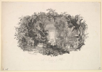 De wintertuin door Charles Francois Daubigny