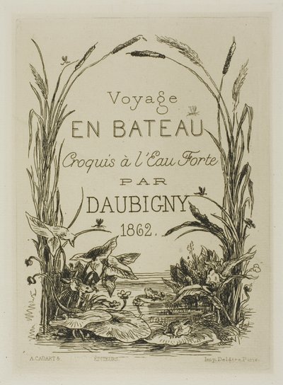 Titelpagina-frontispice van het album door Charles Francois Daubigny