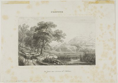 Uitzicht genomen nabij Subiaco door Charles Francois Daubigny