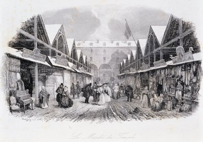 Uitzicht op de tempel mars - in Les Mysteres de Paris door Eugene Sue (1843), geïllustreerd door Daubigny door Charles Francois Daubigny