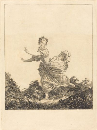 De Opzettelijke Vlucht door Charles François Adrien Macret after Jean Honoré Fragonard