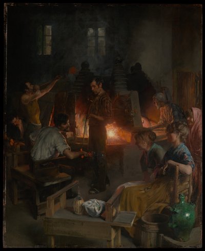 Glasblazers van Murano door Charles Frederic Ulrich