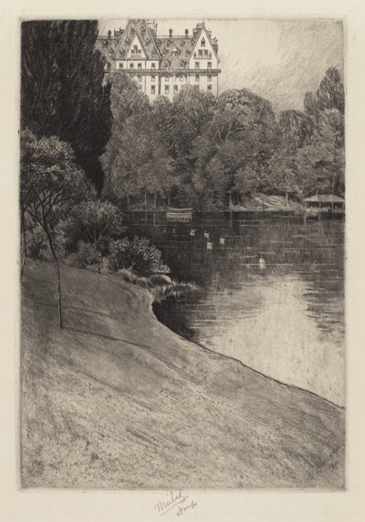 Stuk van Central Park, waarschijnlijk 1918 door Charles Frederick William Mielatz