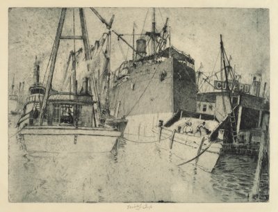 Chelsea Docks, Het Laden van het Schip door Charles Frederick William Mielatz