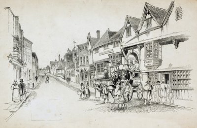 Hoofdstraat, Canterbury, Kent door Charles George Harper